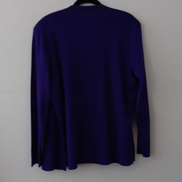 Ming Wang Purple Studded Cardigan and Top Set #3357 - Picture 9 of 11